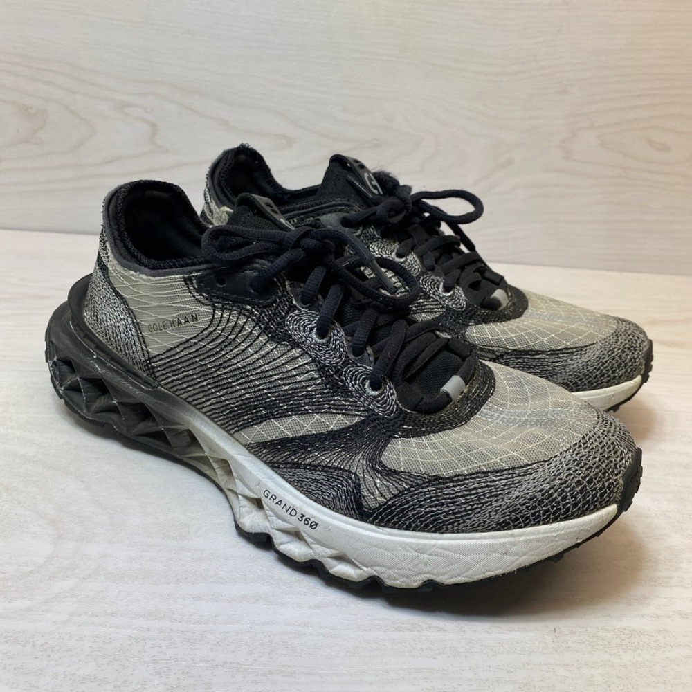 Cole Haan Mens 9 Running Shoes Grand 360 C37360 Sneaker Black Grey Mesh Athletic